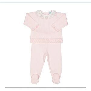 Feltman Brothers Rose Ruffle Collar Diamond Knit Set
